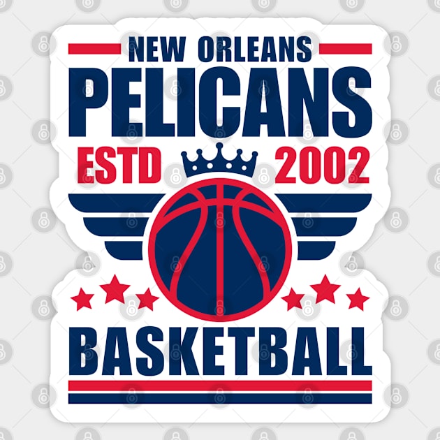 New Orleans Pelicans 2002 Basketball Retro Sticker by ArsenBills